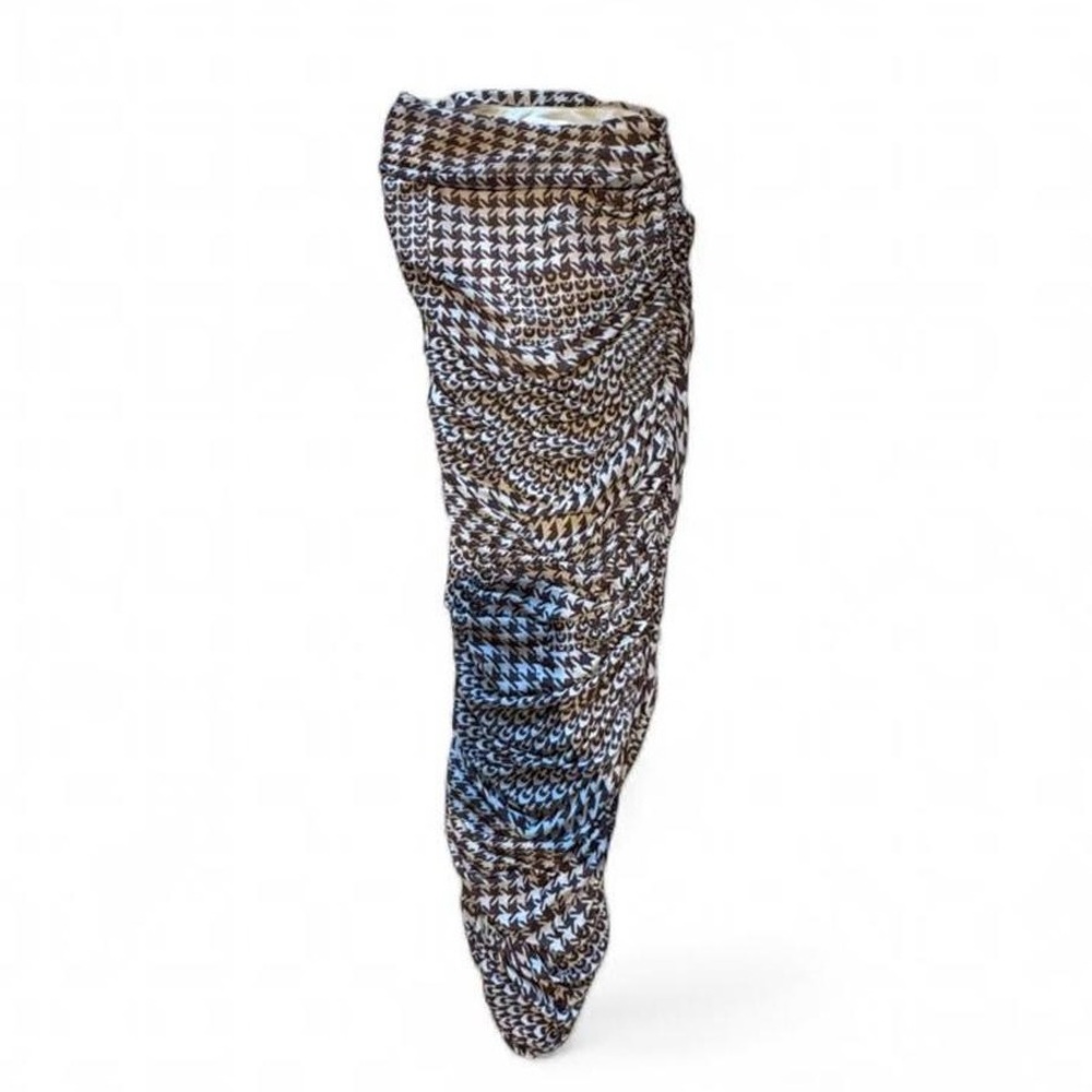 Camila Coelho Kelly Maxi Skirt in Brown‎ Houndstooth XS
